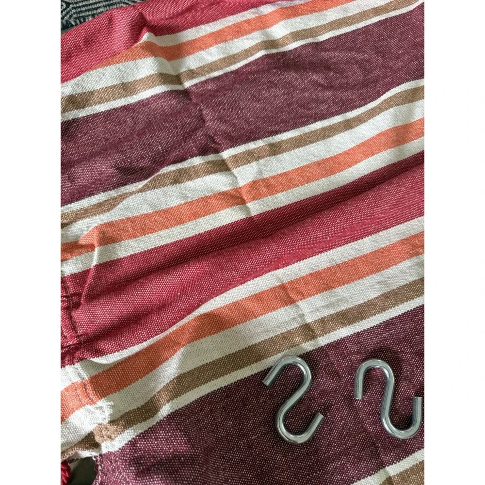 NEW, 2 Person Hammock - Brazilian heavy weight striped organic cotton canvas